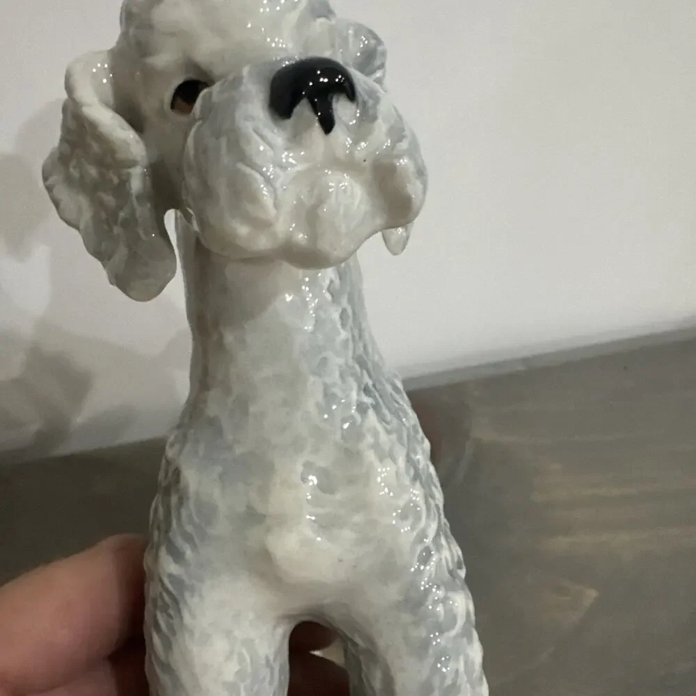 Excellent KERAMOS Wien Vienna Austria Blue STANDARD POODLE Dog Figurine Rare